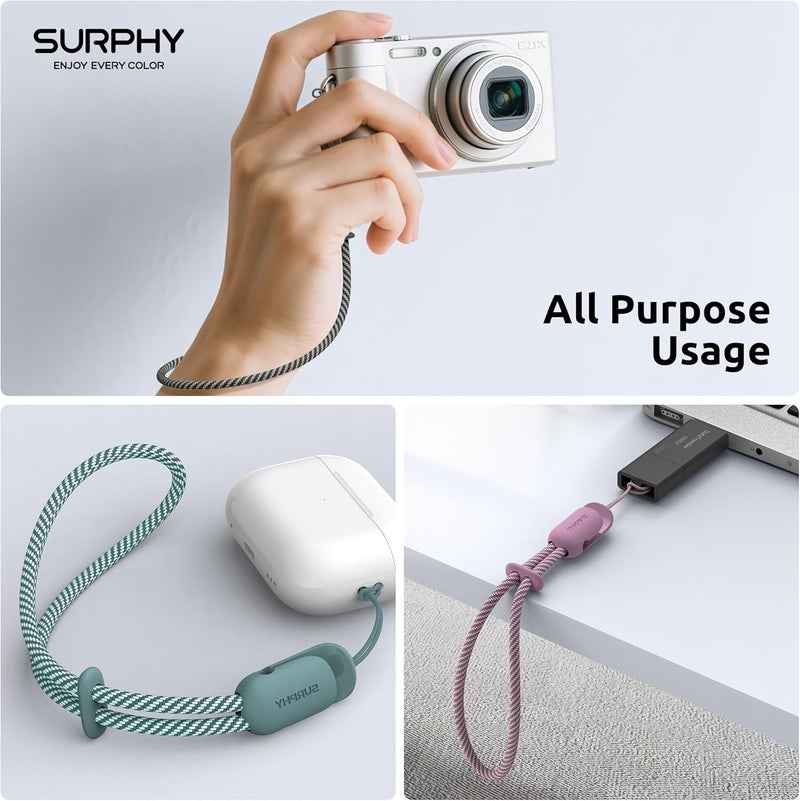 SURPHY 3 Pack Phone Wrist Strap with CellPhone Tether Tab, Cellphone Lanyard, Phone Strap with 2-Color Braided, Wrist Lanyard - Image 5